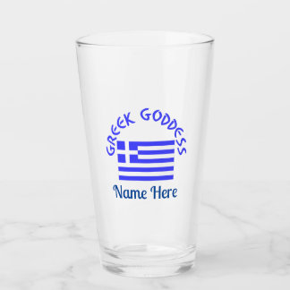 Griekse Godin en Vlag van Griekenland Persoonlijk Glas