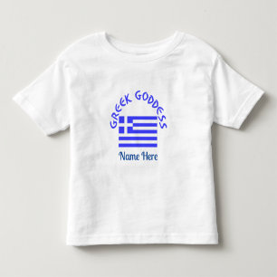 Griekse Godin en Vlag van Griekenland Persoonlijk Kinder Shirts