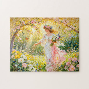 Griekse Godin Flores in Tuin Legpuzzel