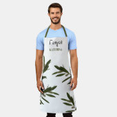 Griekse grootmoeder Olijfbijkantoren in Yiayia Schort (Gedragen)