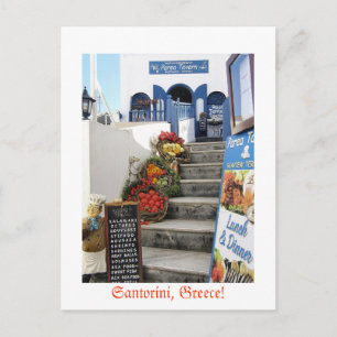 Griekse herberg op Santorini, Griekenland Briefkaart