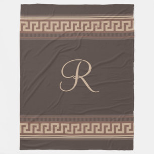 Griekse hoofdgrens fleece deken