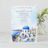 Griekse huwelijksuitnodiging kaart (Staand voorkant)