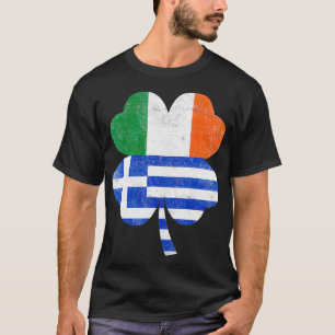 Griekse Ierse Shamrock Griekenland Ierland vlag T-shirt
