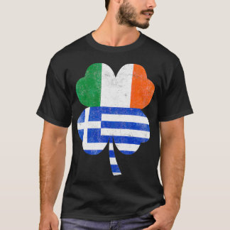 Griekse Ierse Shamrock Griekenland Ierland vlag T-shirt