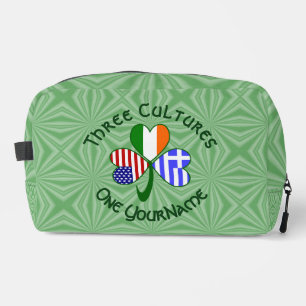 Griekse Ierse USA Klaverblad Vlaggen Personaliseer Toilettasje