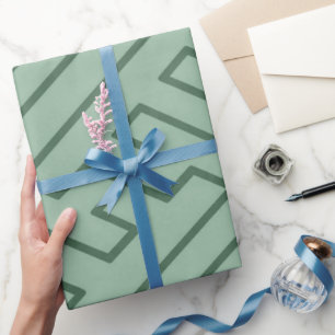 Griekse inspiratie geometrische lijnen groen patro cadeaupapier