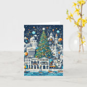 Griekse kerst kaart (Gele Bloem)