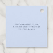 Griekse Key Blauwe Doop Dank u Bedankjes Labels (Achterkant)