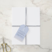 Griekse Key Blauwe Doop Dank u Cadeaulabel (Met Touw)