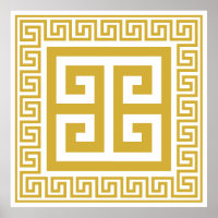 Griekse Key Patroon Gouden Ontwerp