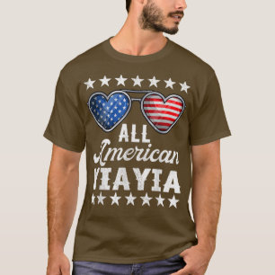 Griekse kleinmoeder vierde juli Shirt vrouwen alle
