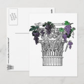 Griekse kolom briefkaart (Voorkant / Achterkant)