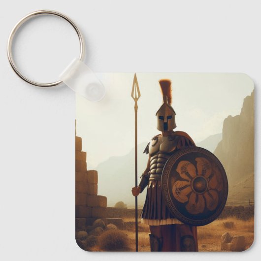 Griekse krijger 3 sleutelhanger (Voorkant)