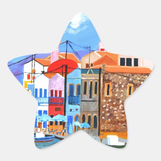 Griekse kust ster sticker (Voorkant)