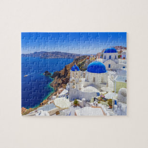 Griekse kustpuzzel legpuzzel