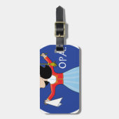 Griekse Lady Dancing Bagagelabel (Voorkant verticaal)