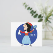 Griekse Lady Dancing Briefkaart (Staand voorkant)