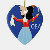 Griekse Lady Dancing Keramisch Ornament (Rechts)