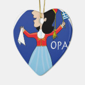 Griekse Lady Dancing Keramisch Ornament (Links)