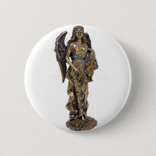 GRIEKSE LADY FORTUNA STATUE RONDE BUTTON 5,7 CM