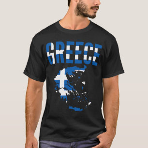 Griekse landkaart t-shirt