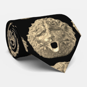 Griekse leeuw gezichten stropdas