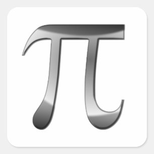 Griekse letter Pi symbool Vierkante Sticker
