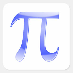 Griekse letter Pi symbool Vierkante Sticker