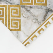Griekse mander - Griekse sleutelwitte marmer en go Fleece Deken (Hoek)