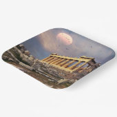 Griekse marathondag papieren bordje (Gebogen)