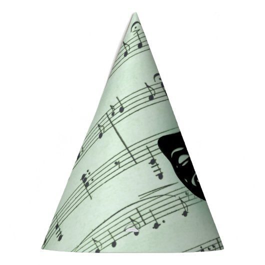 Griekse maskers voor groene muziek en bioscoop feesthoedjes (Links)