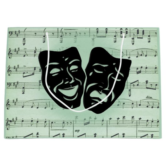 Griekse maskers voor groene muziek en bioscoop groot cadeauzakje (Voorkant)