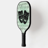 Griekse maskers voor groene muziek en bioscoop pickleball paddle (Links)