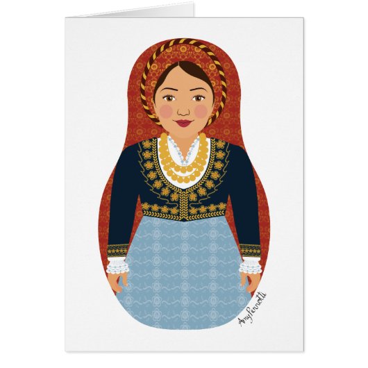 Griekse Matryoshka Kaart (Voorkant)