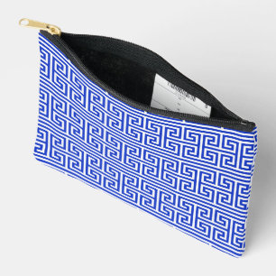 Griekse Meander Key Square H Patroon Blauw Etui