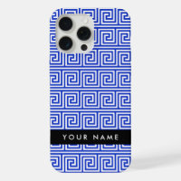 Griekse Meander Sleutel Blauw, Uw Naam, Personalis