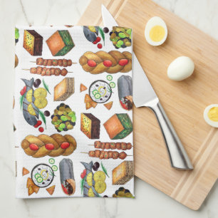 Griekse mediterrane levensmiddelen — Griekse besno Theedoek