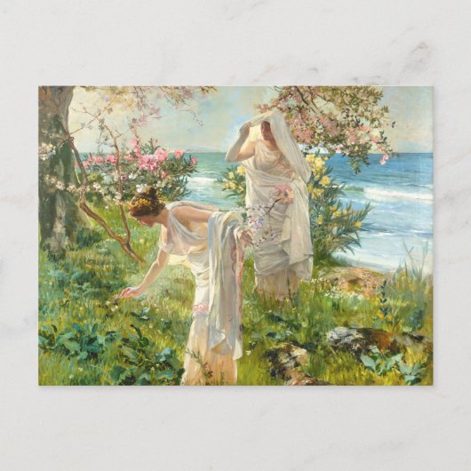 Griekse meisjes op de kust van de kust van Sorolla Briefkaart (Voorkant)