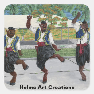 Griekse Minotaurs dansen Fantasy Art Stickers