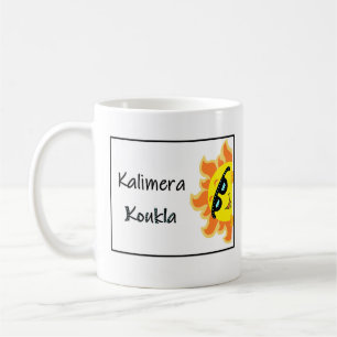 Griekse mok met spreuk "Kalimera Koukla"