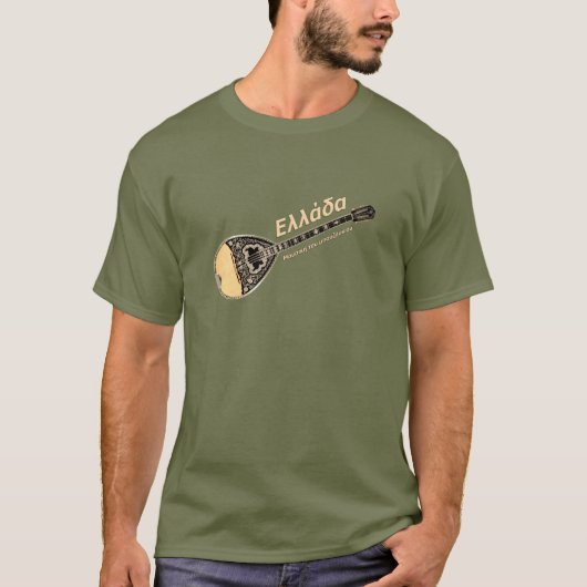 Griekse muziek bouzouki t-shirt (Voorkant)