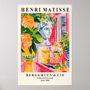Griekse mythologie decor, Matisse wandkunst, Roze  Poster