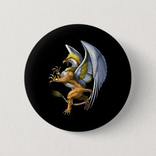 Griekse mythologie Griffin Ronde Button 5,7 Cm