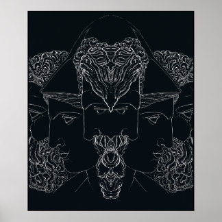 Griekse mythologie Jupiter Minerva Hercules Poster