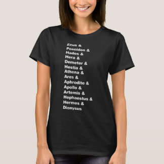 Griekse mythologische goden Pantheon Lijst van Dem T-shirt