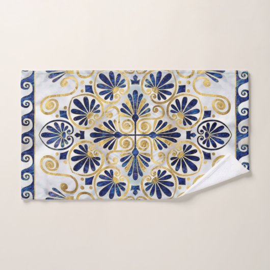 Griekse Ornament Abalone Shell en Gold Bad Handdoek (Handdoek)
