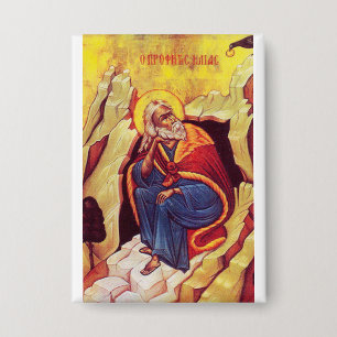 Griekse orthodoxe icoon van profeet Elia Button