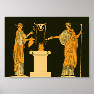 GRIEKSE Oude  Gods Motif Poster