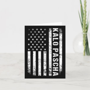 Griekse Pasen Kalo Pascha Retro Amerikaanse Vlag G Kaart